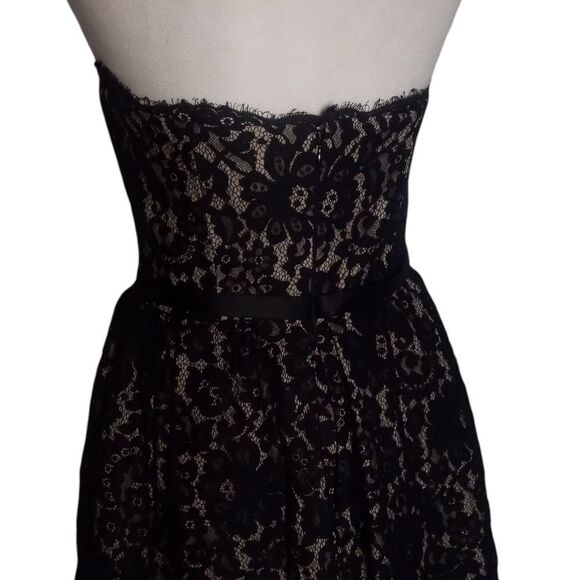 Robert Rodriguez Target Black Lace Strapless Midi Dress Sweetheart Neckline Sz 6 - Picture 6 of 8